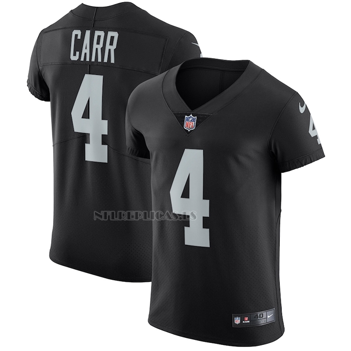 Camiseta NFL Elite Las Vegas Raiders Derek Carr Vapor Untouchable Negro